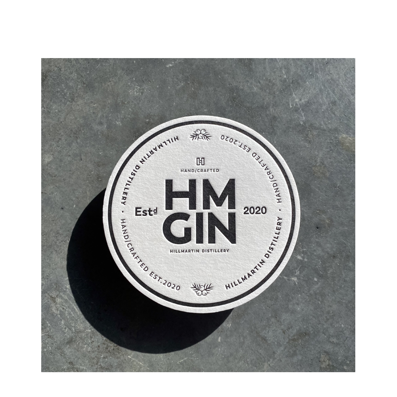 HM Gin White Coaster