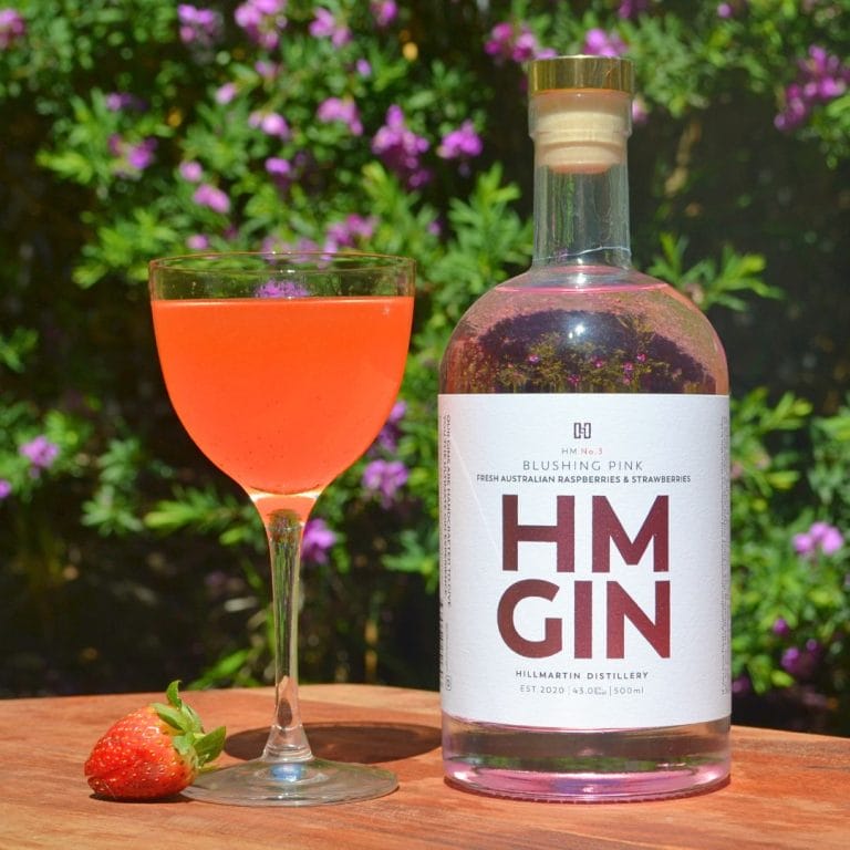 HM Strawberry Aviation Cocktail Recipe - Hillmartin Gin Distillery