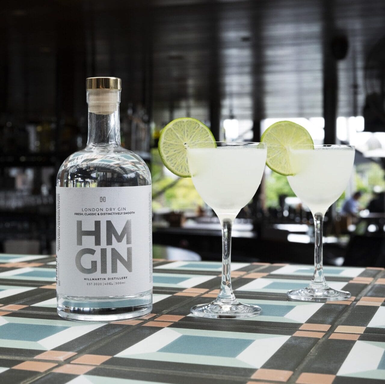 Lemongrass gimlet cocktail